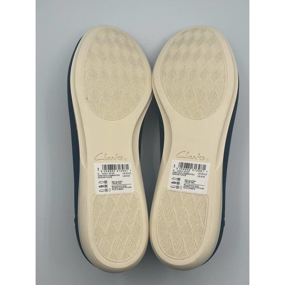 Clarks Dark Navy CarlyStar Loafer Size 8 - Picture 5 of 6